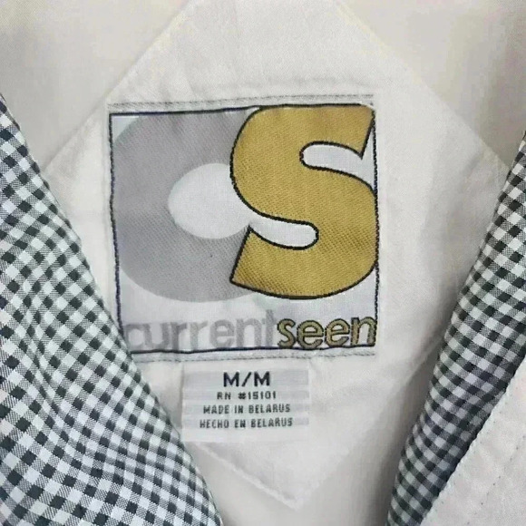 Vintage Current Seen White Hoodie Button Windbreaker Women's M - Picture 4 of 10
